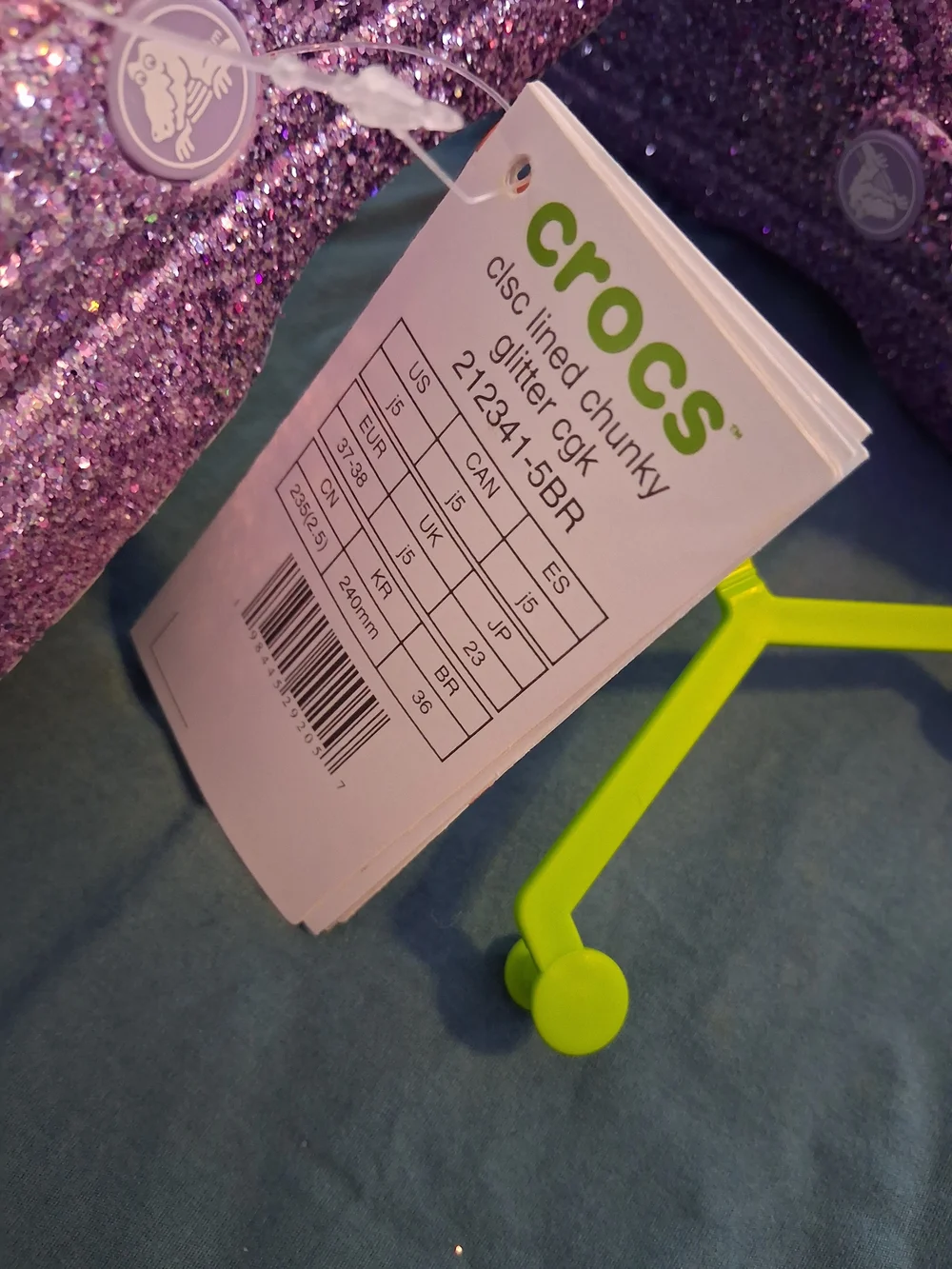 CROCS glitter covered